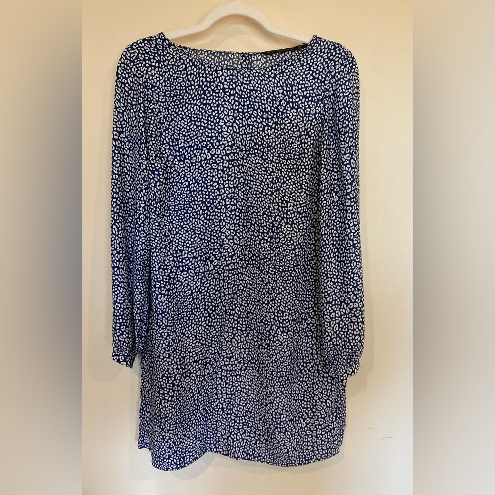 Zara Basic Navy Blueprint Dress - Size M